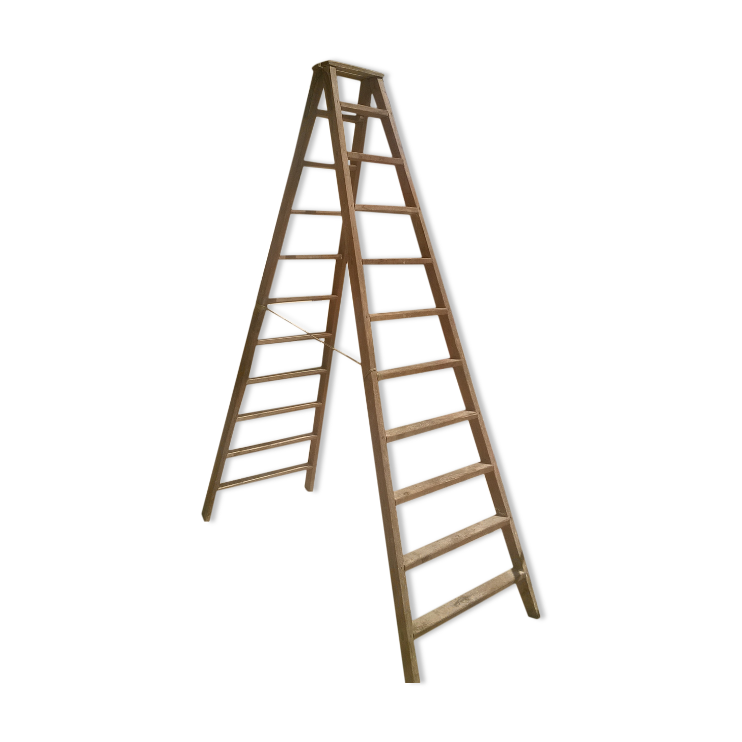 Double painter's step ladder antique