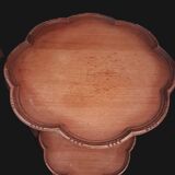 Wooden Foldable Treat Display Stand With Three Scalloped Shelves