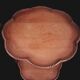 Wooden Foldable Treat Display Stand With Three Scalloped Shelves