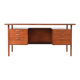 Mid-Century Danish Teak Executive Desk by Kai Kristiansen for FM Møbler