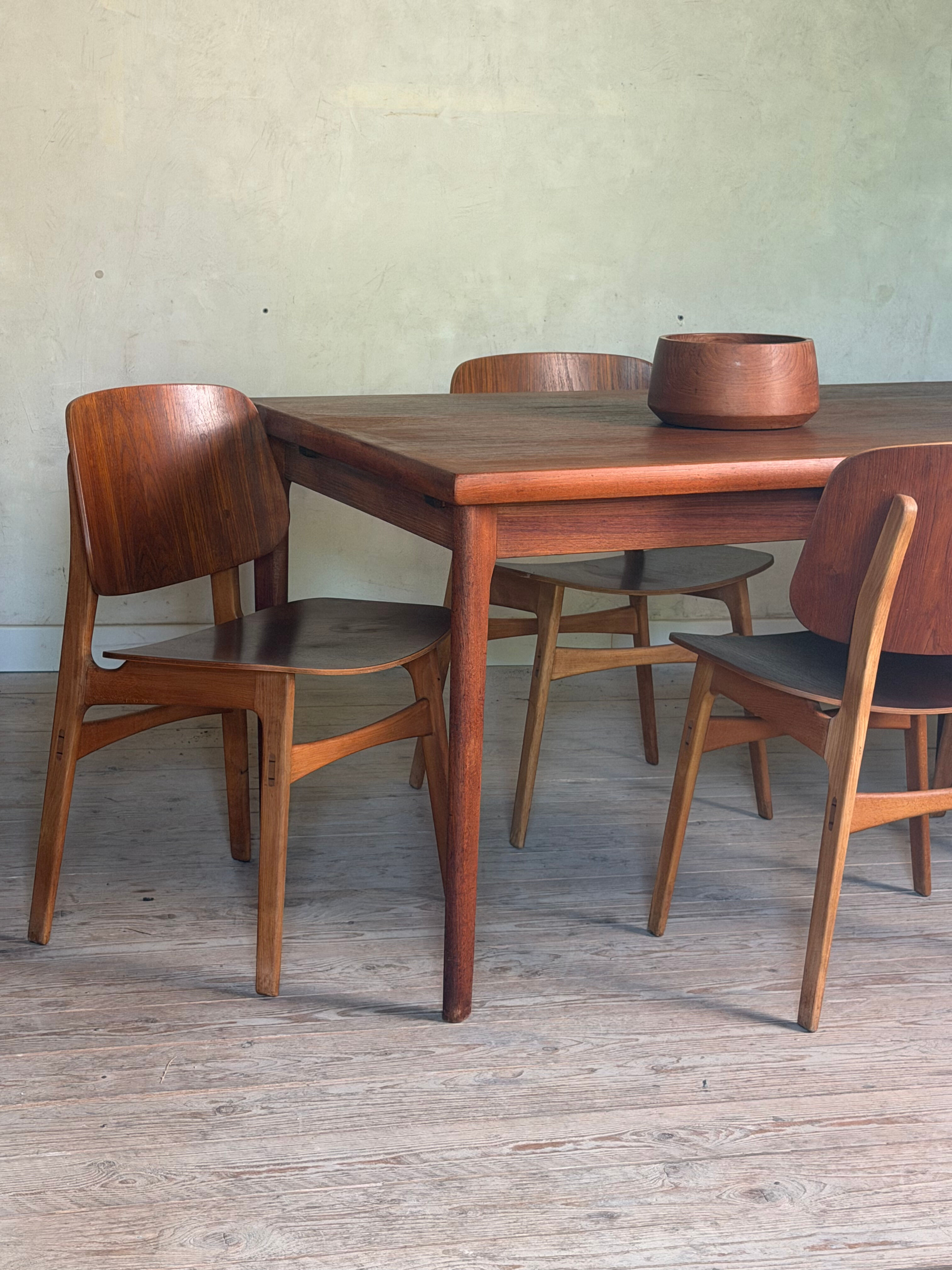 Table rectangulaire scandinave vintage en teck