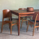Table rectangulaire scandinave vintage en teck