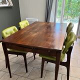 Vintage Scandinavian table in solid wood, to be refinished, original