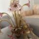 Murano glass chandelier Venetian flowers, circa 1950/1970 pink yellow