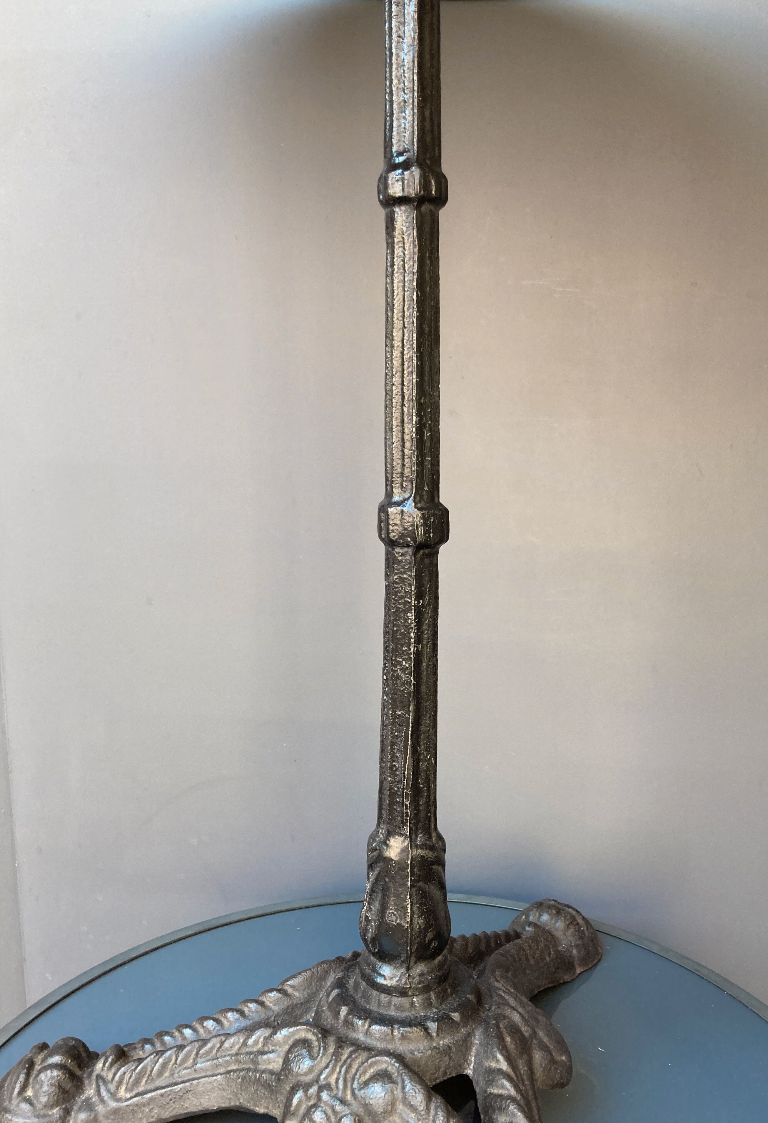 Bistro table marble and cast iron art deco