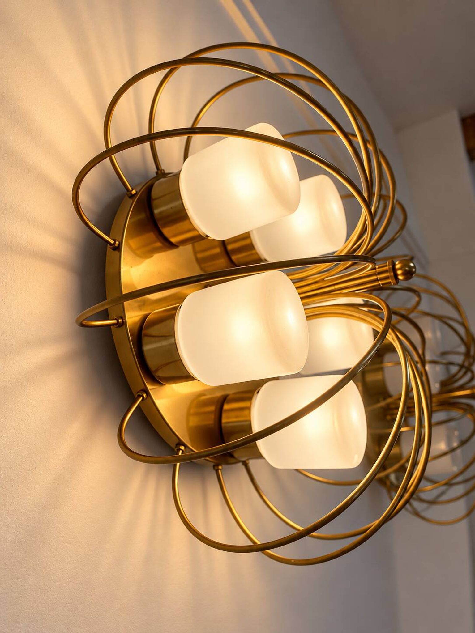 Large pair of Space Age wall lights from the 50s/60s.