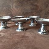 Set of 6 metal footed bowls