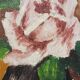 Petit tableau ancien "rose" signé LUC