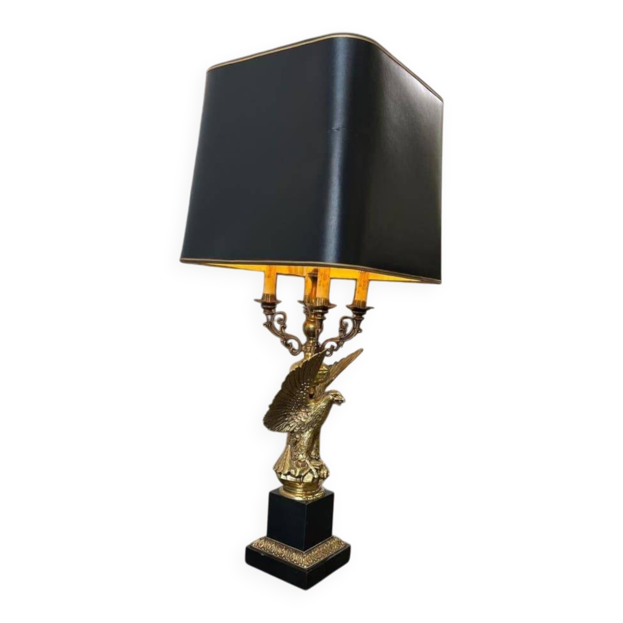 Vintage table lamp 'golden' xl 'eagle deknudt'