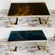 COFFEE TABLE WITH GILDED BASE WITH REVERSIBLE TOP circa 70