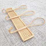 Rattan wall-mounted coat rack