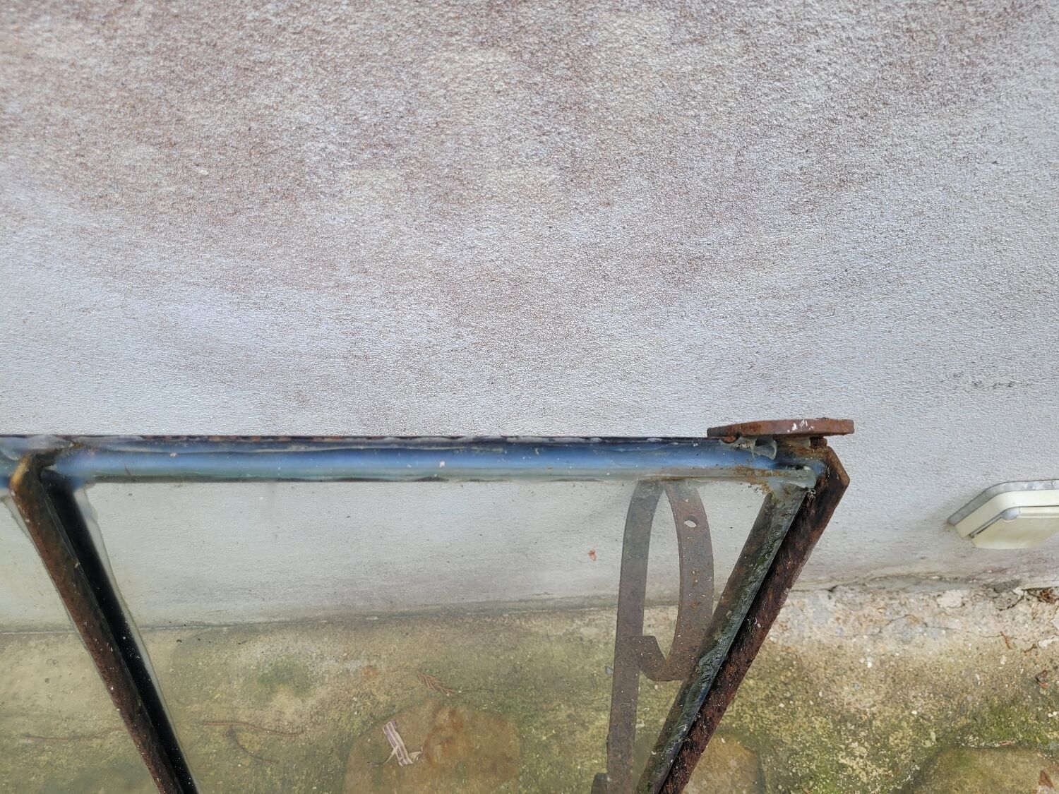 Old wrought iron marquee