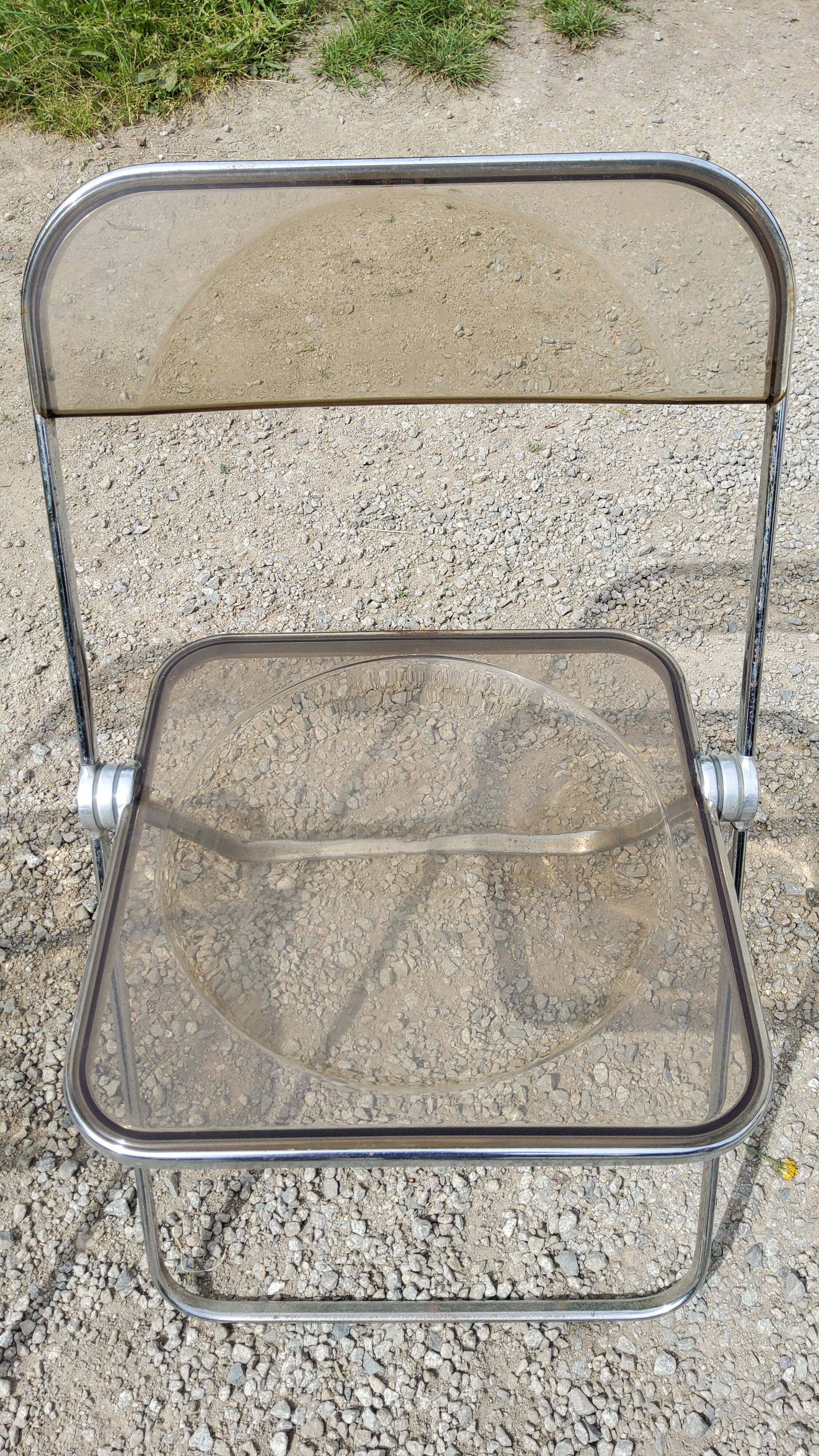 Set of 3 plia chairs by Giancarlo Piretti from the 70s