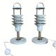 Pair danish scandinavian space age architectural table lamps
