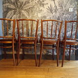 Set 4 Bistro Chair Sitting Velvet