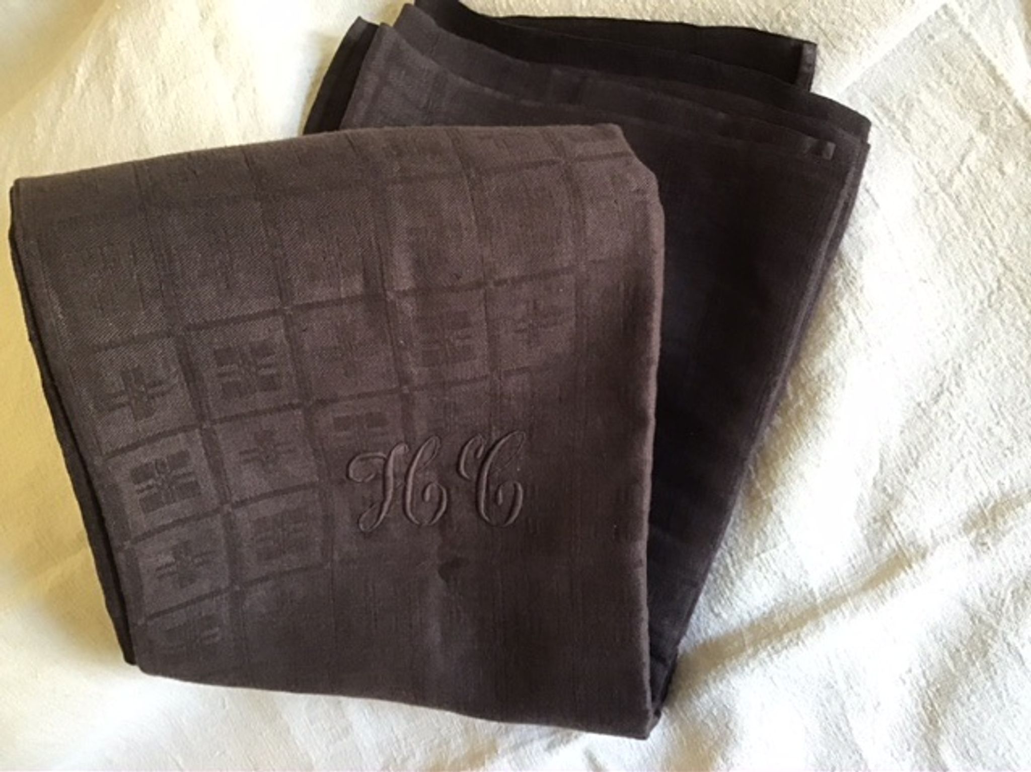 Linen case HC 180x150 purple brown