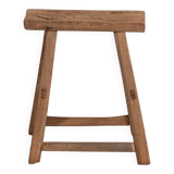 Large antique solid wood stool (c.1900)