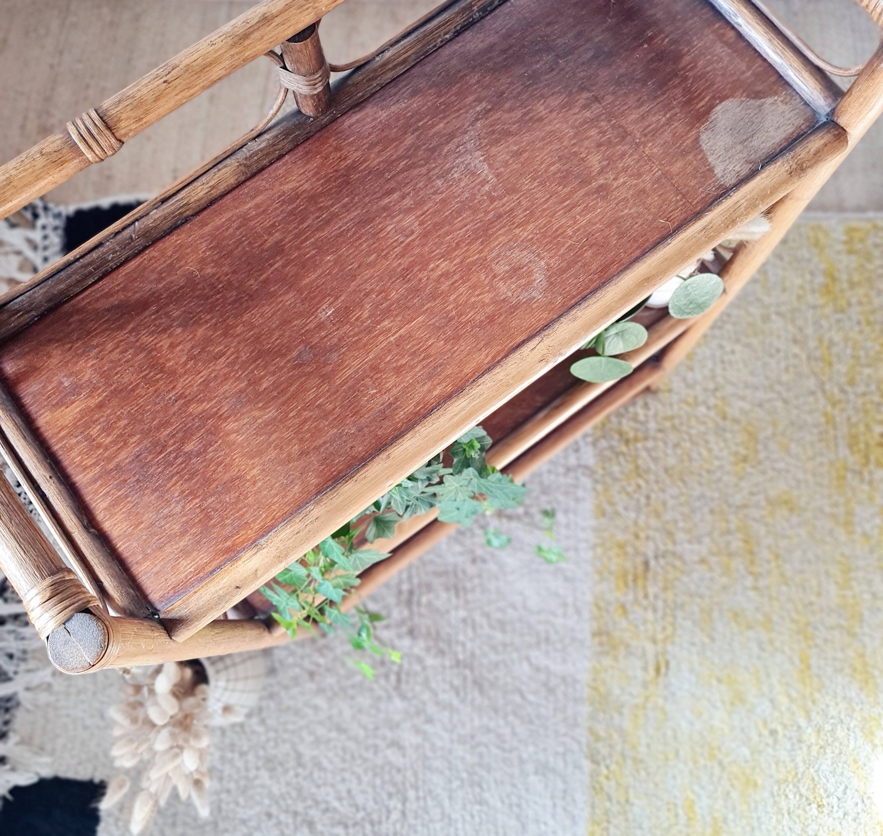 Antique bamboo shelf - bookcase