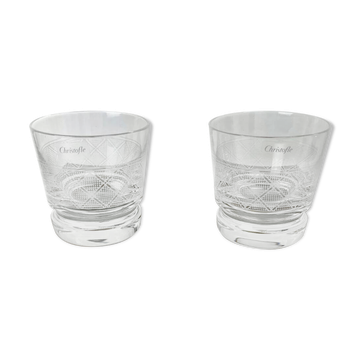 Christofle, box of 2 Eden Garden whisky glasses