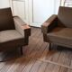 Danish Club armchairs 60s 70 khaki