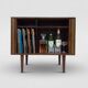 Rosewood Tambour Cabinet By Kai Kristiansen For Feldballes