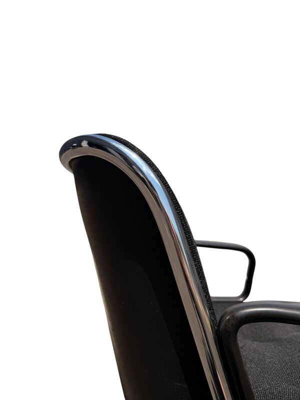 Fauteuil de Bureau Charles Pollock pour Knoll - Tissu Gris sur Roulettes