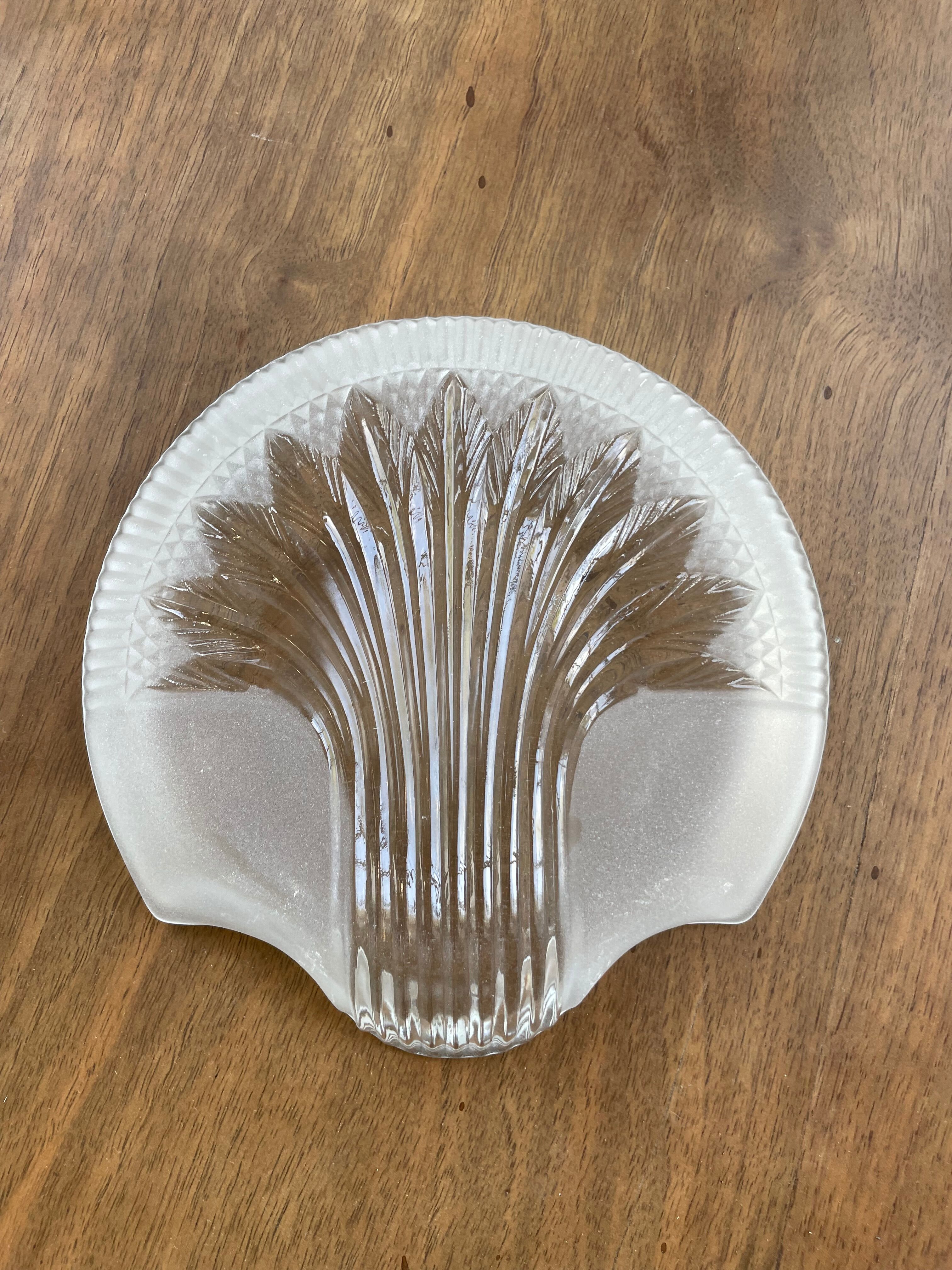 Six ridged glass ramekins