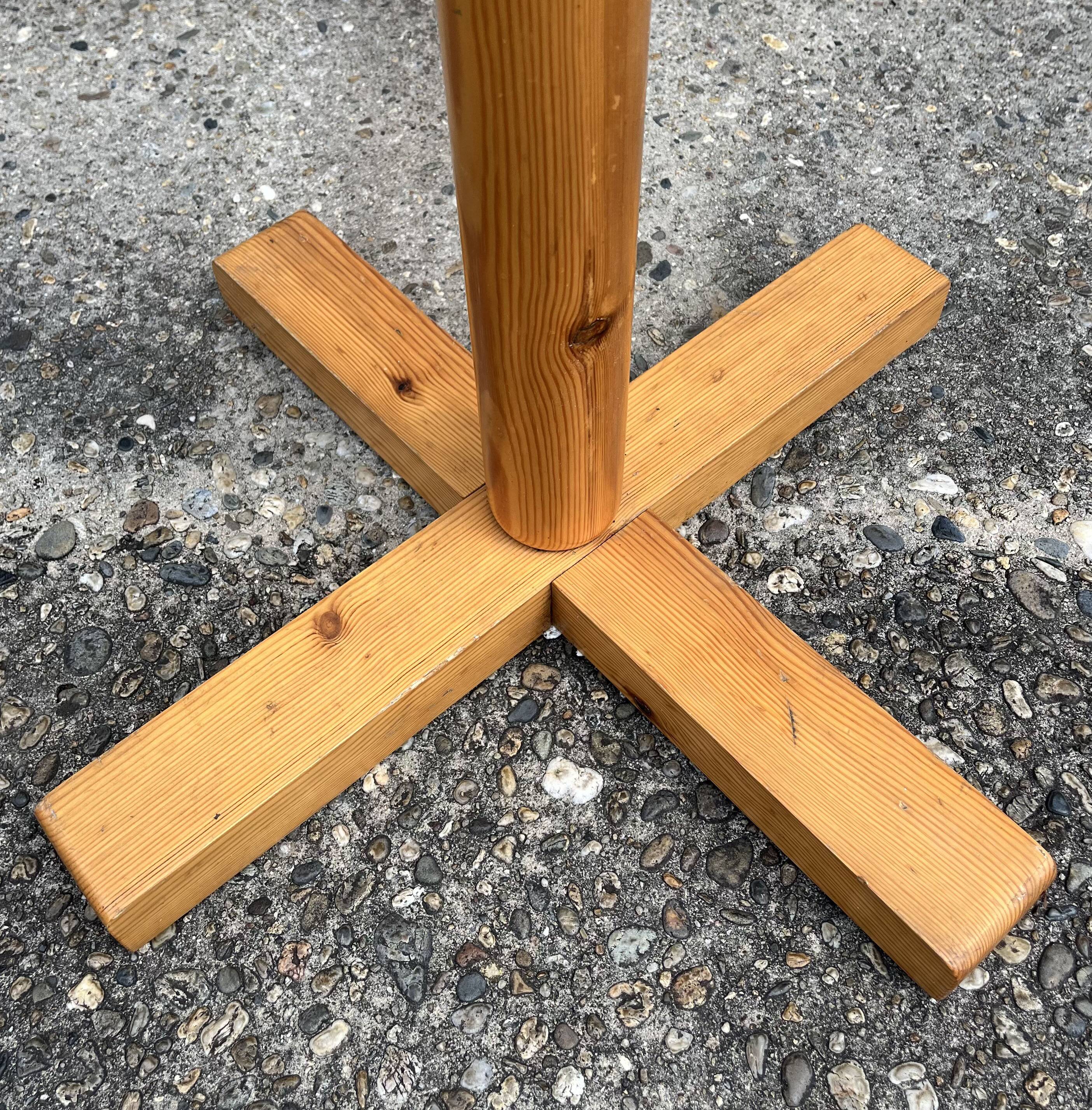 1970s pine coat rack