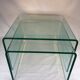 Set 2 glass nesting tables 1980