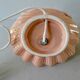 Ceramic shell lamp and 80s opaline lamp