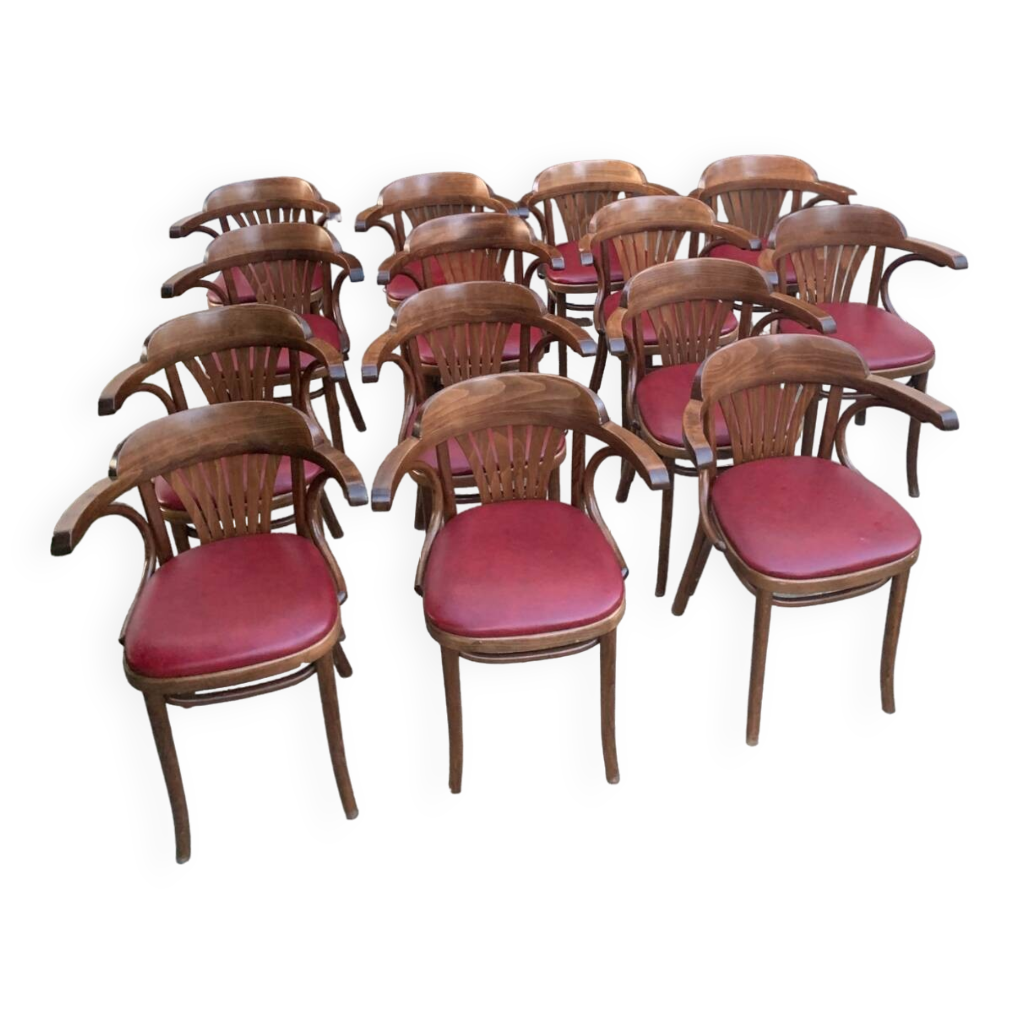 Set of bistro armchairs (14 armchairs)