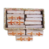 12 ancient fleur de lys knife holders in terracotta