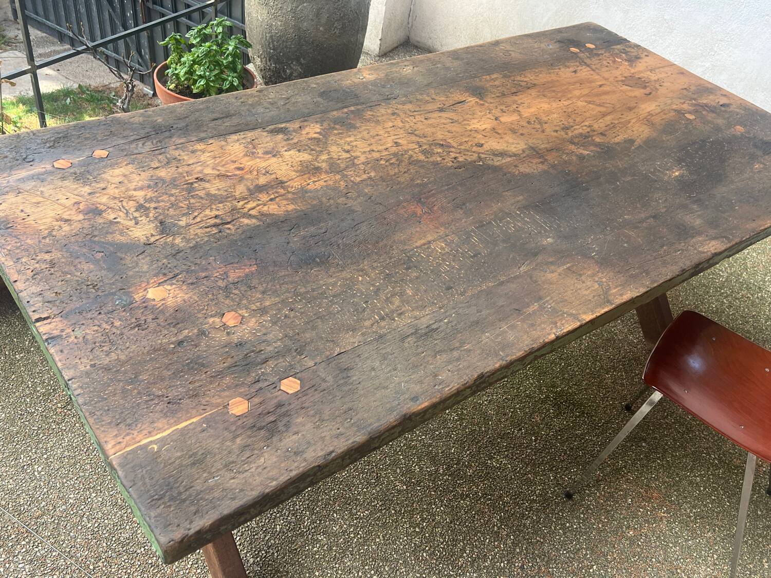 Large antique trade table