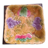 Square barbotine dish Sarreguemines