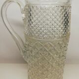 Pichet en verre ciselé vintage