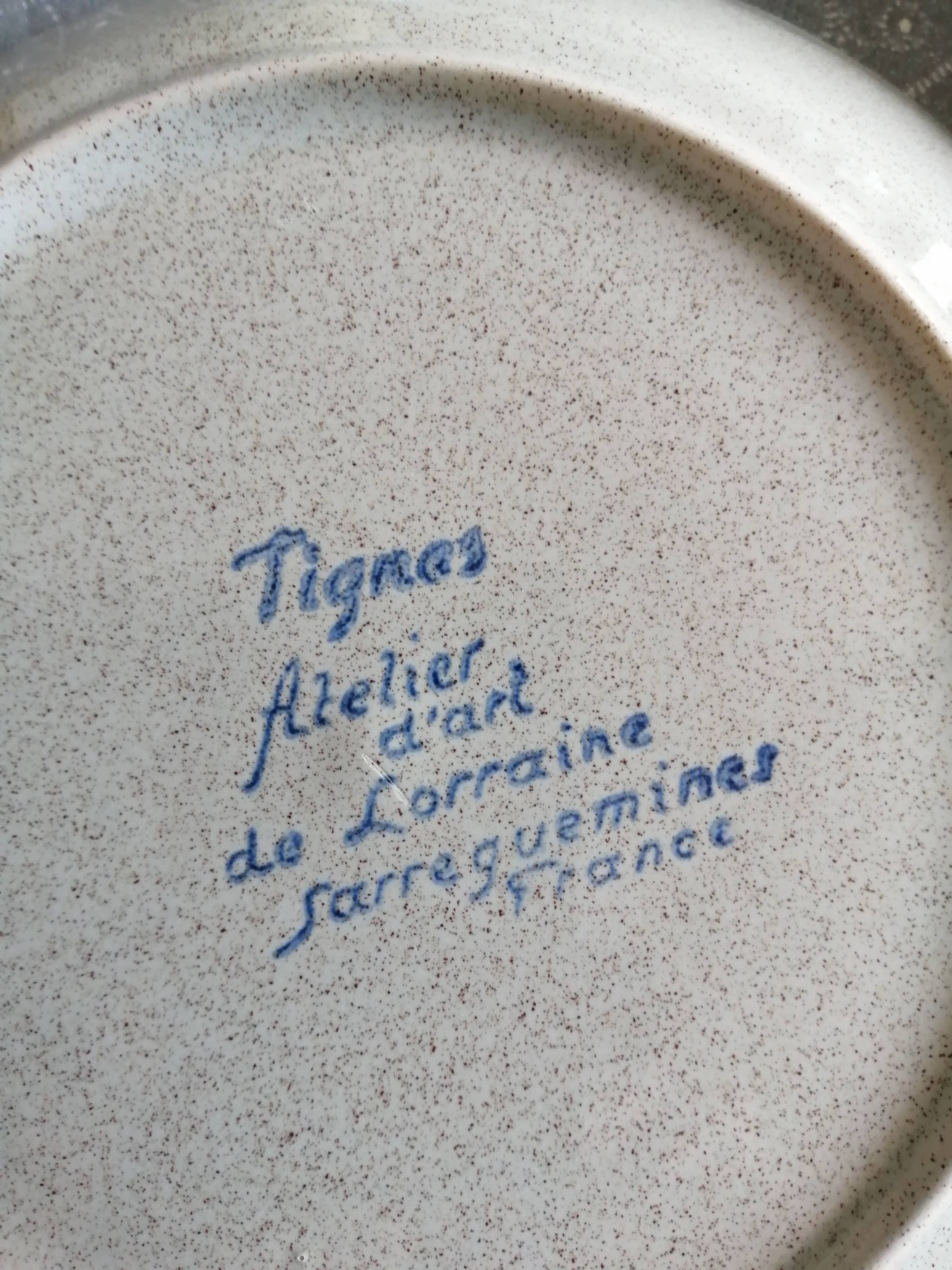 6 hollow plates Sarreguemines