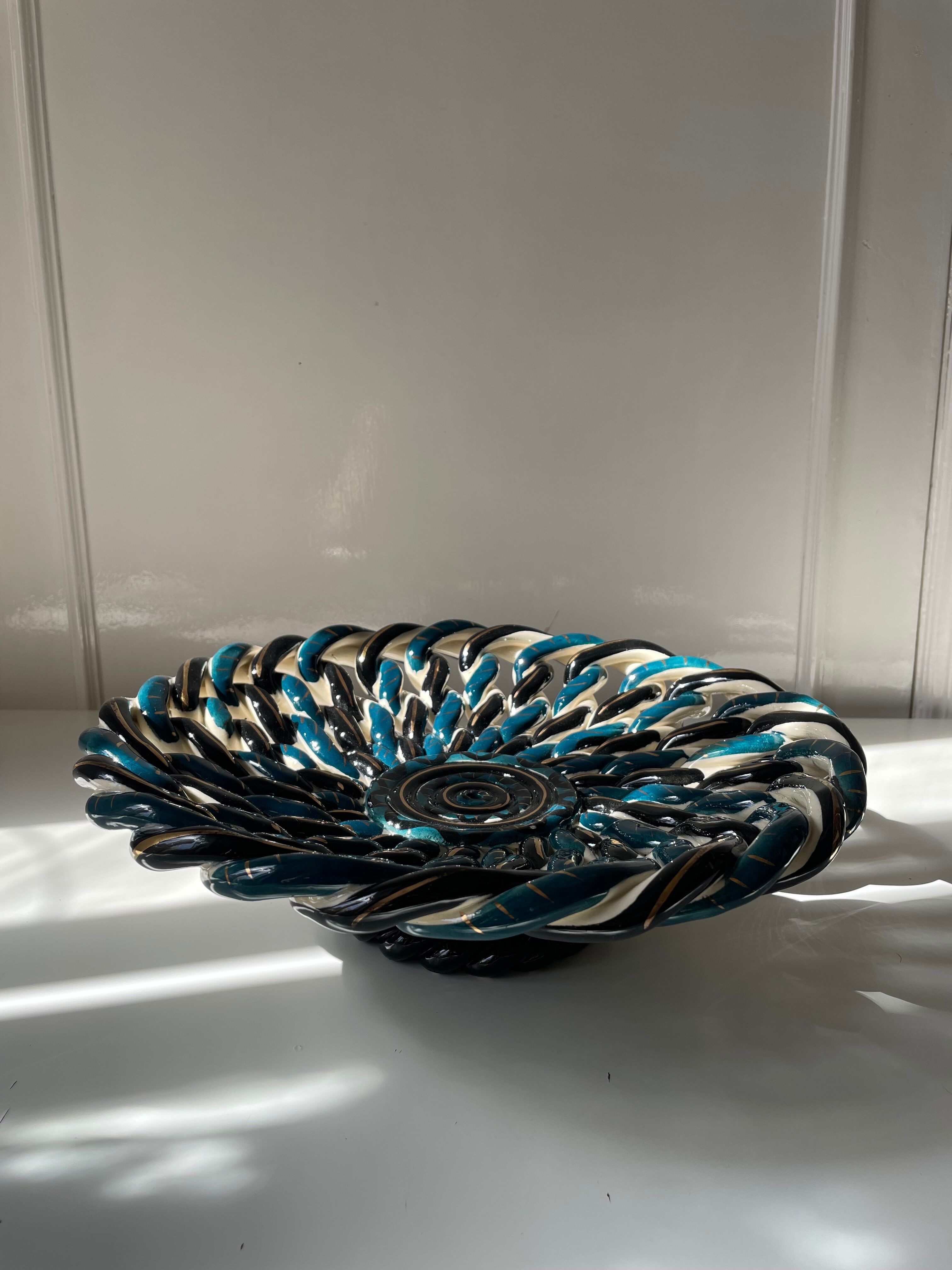 Coupe céramique tressée Vallauris