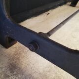 Table in wood and cast iron, industrial style, vintage