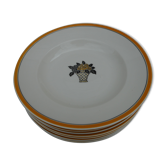 Six porcelain hollow plates
