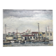 Mediterranean port landscape. Oil on canvas signed.
