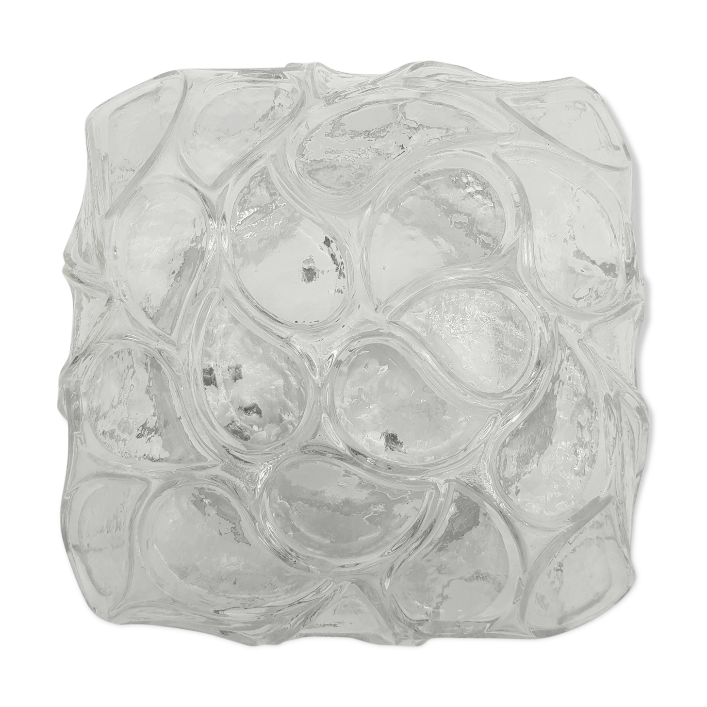 Square molded glass globe ceiling