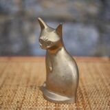 Vintage statue, brass cat statue, cat figurine, cat statue, collection, brass cat