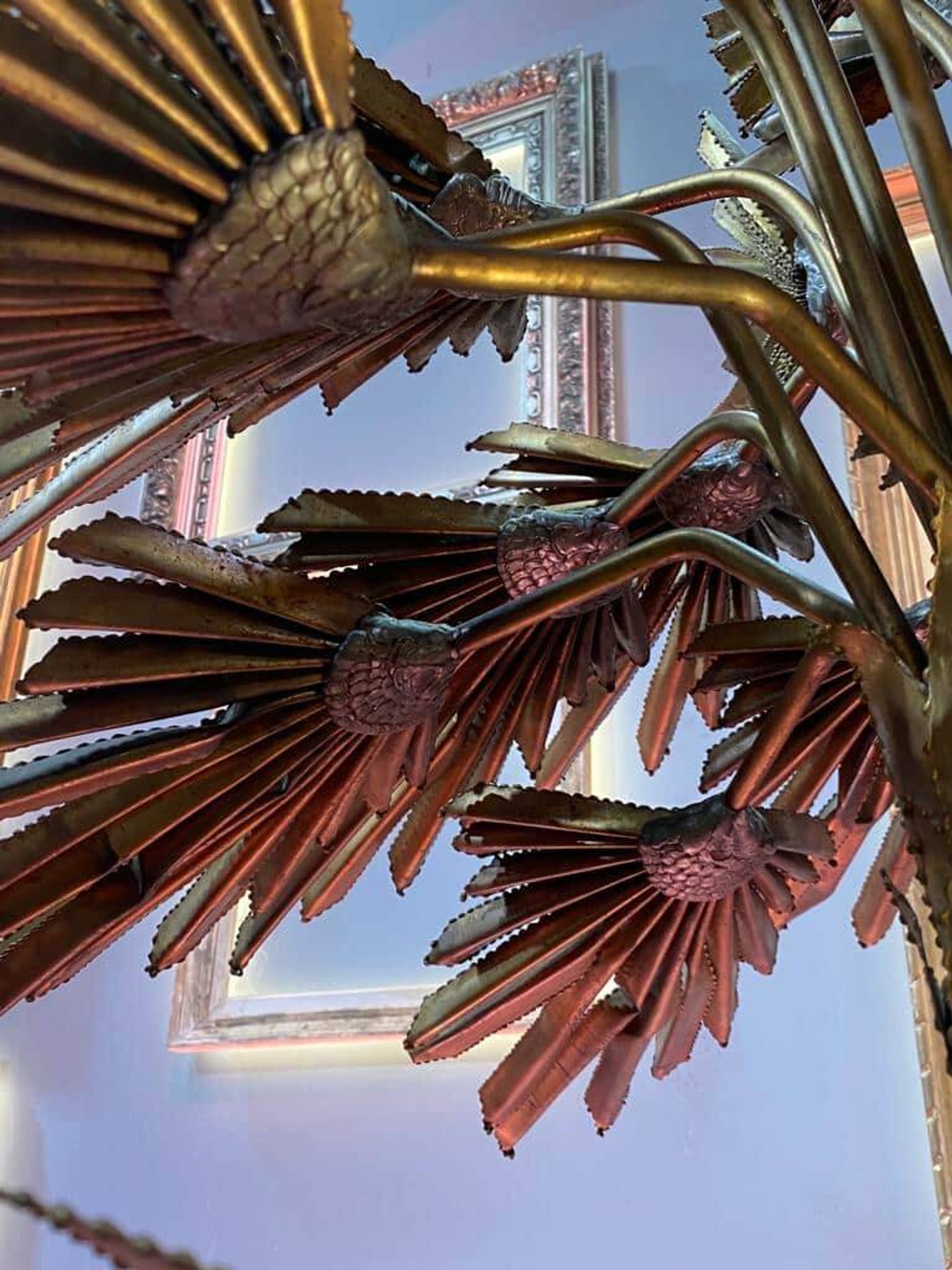 Vintage palm tree floor lamp, Christian Techoueyres for Maison Jansen