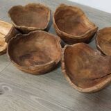 Set of 6 teak bowls
