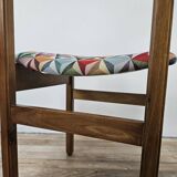 1950s Beech Dining Chairs with Geometric Seat