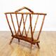 Brutalist wooden magazine rack 1950