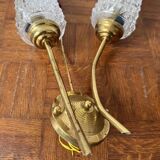 1960s Tulip wall sconce in brass and glass