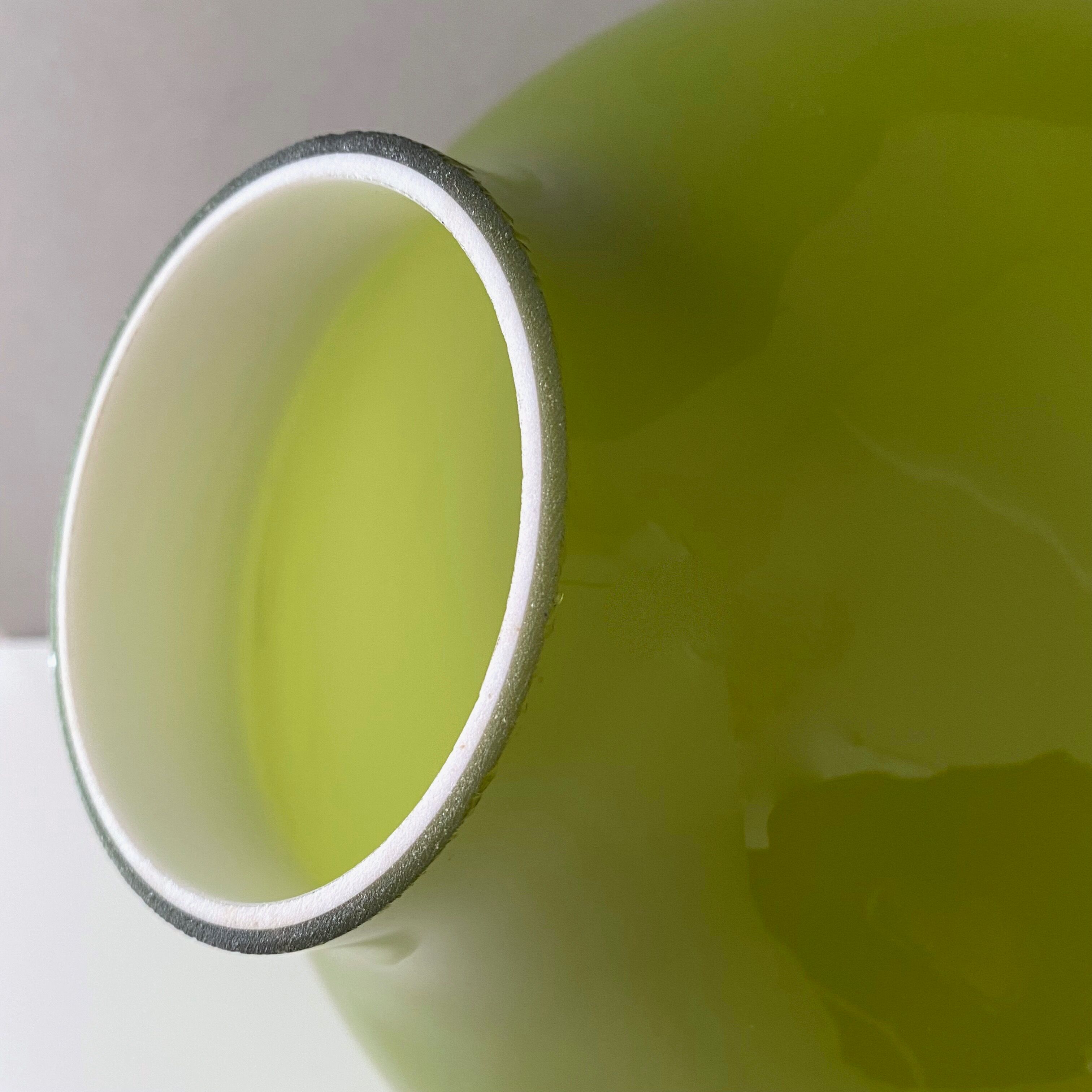 Vintage lamp, green opal glass hanging lamp, mid century interior, scandinavian design, 60's 70's