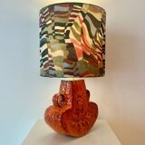 Wireless table lamp – a unique upcycled piece from the 1970s in ceramic.