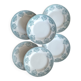 6 Saint Amand plates, Louis XVI model